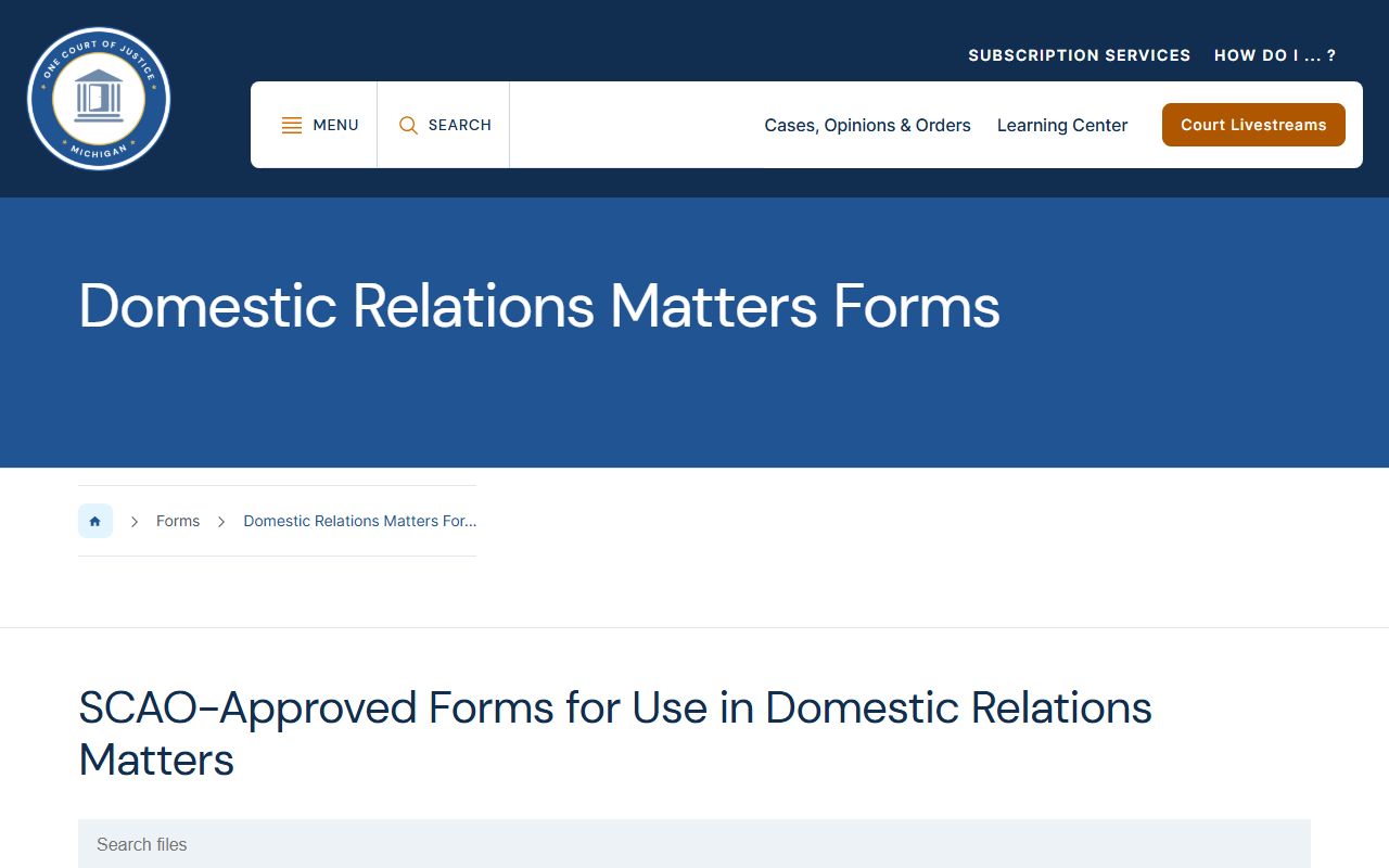 Gladwin County divorce records domestic relations court forms