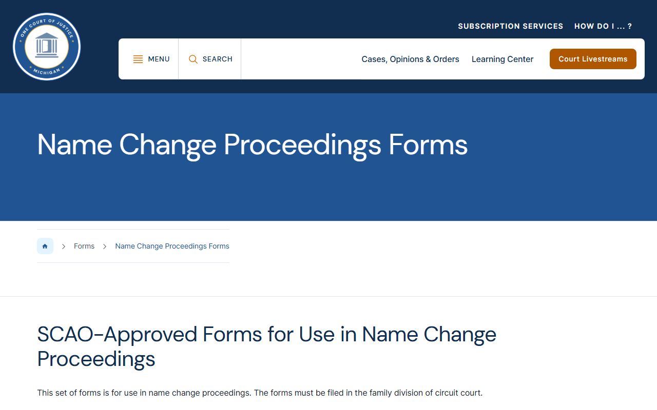 Gladwin County marriage and divorce records name change court forms