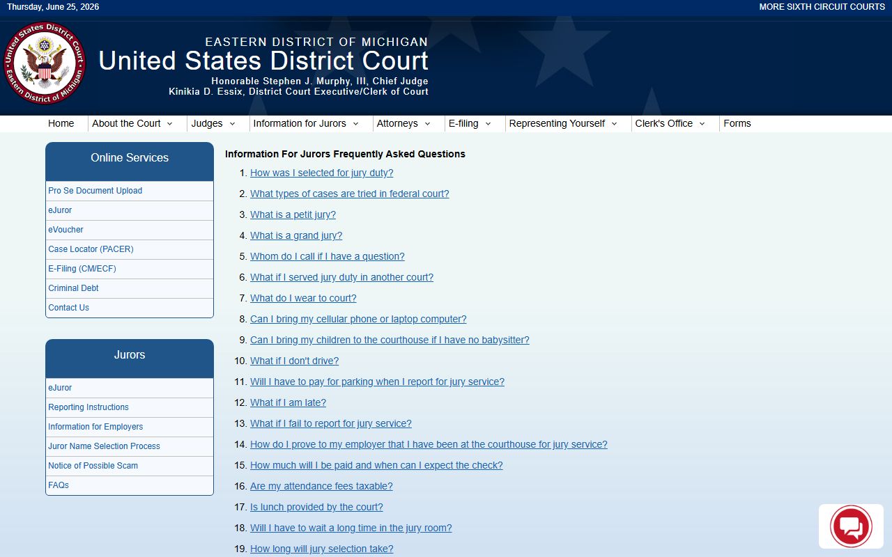 Gladwin County warrant records federal juror information